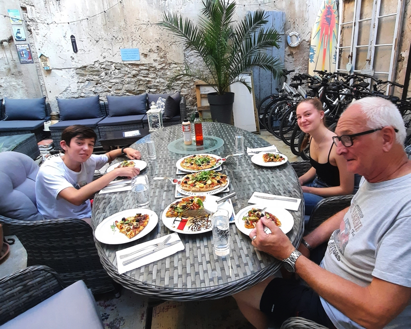 Pizza in the Courtyard