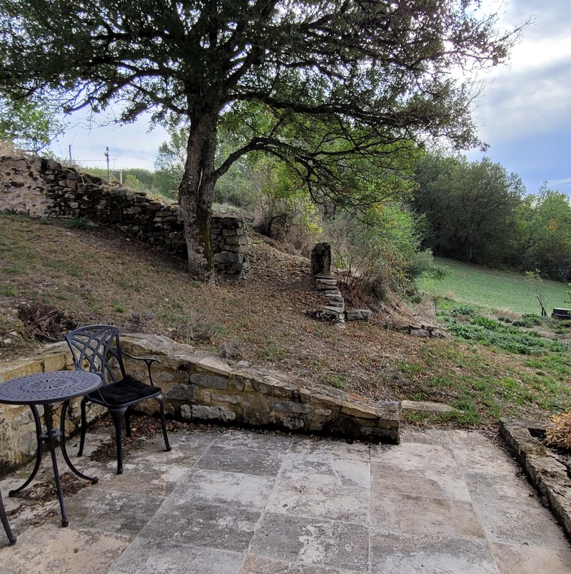 Private terrace for one of our guest rooms
