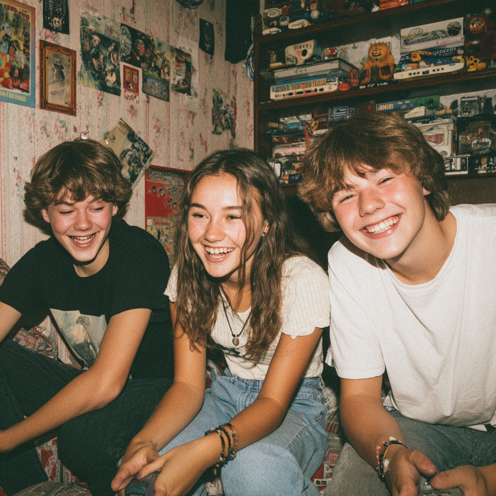 Adolescents partageant un moment convivial ensemble, illustrant l’immersion linguistique au quotidien