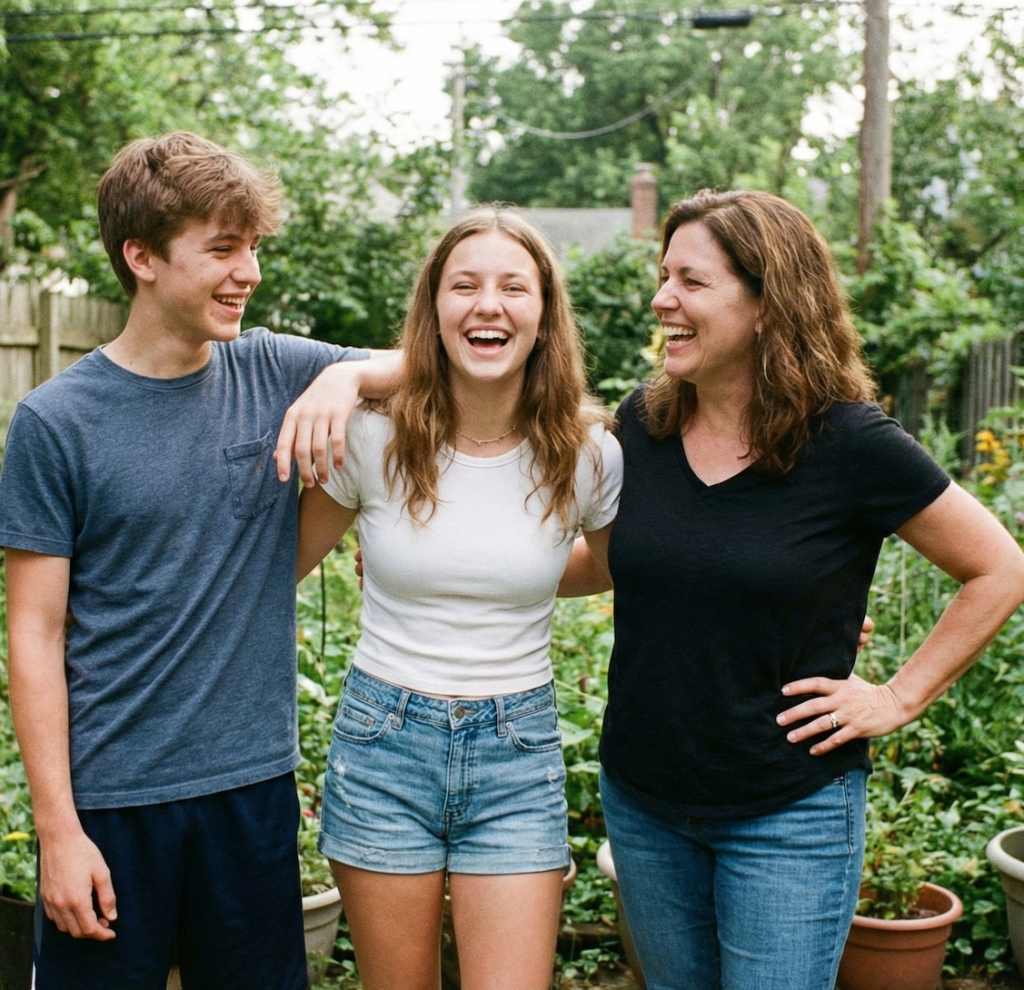 Moment d’échange et de complicité entre un adulte et des jeunes, illustrant une approche pédagogique humaine et bienveillante