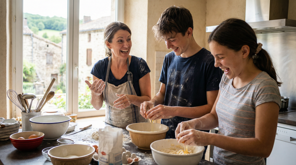 Séjour d’immersion linguistique anglais avec hébergement en résidence en France, adolescents participant à une activité encadrée
