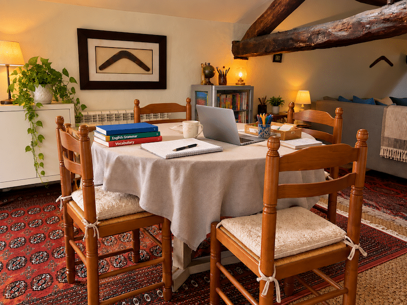 12 student study area