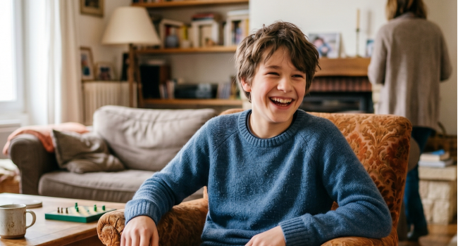 Jeune garçon respectant la charte éthique du jeune voyageur responsable lors d'un séjour en immersion chez une famille d'accueil Daily English pour un voyage responsable